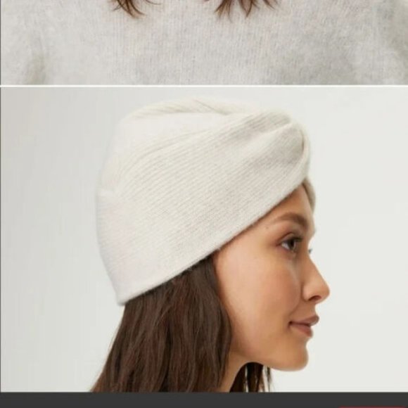 Aritiza Auxiliary Beanie 88% Cashmere in Light Blue - NWTags - Picture 15 of 16